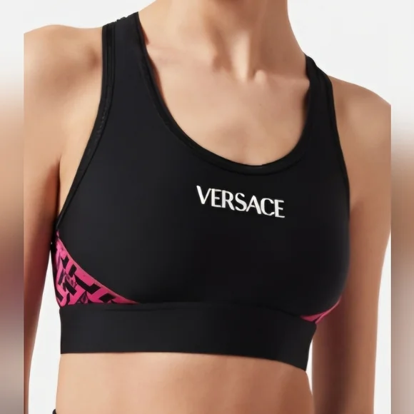 VERSACE Greca Signature Sports Bra & Versace Cycling Shorts SET (2 PIECES) NWT - Picture 6 of 15